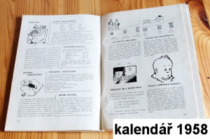 1958 stary kalendar d - noviny, časopisy, kalendáře