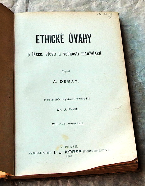 Debay Ethicke uvahy 1906a1 - knihy romány, obrazové, různé