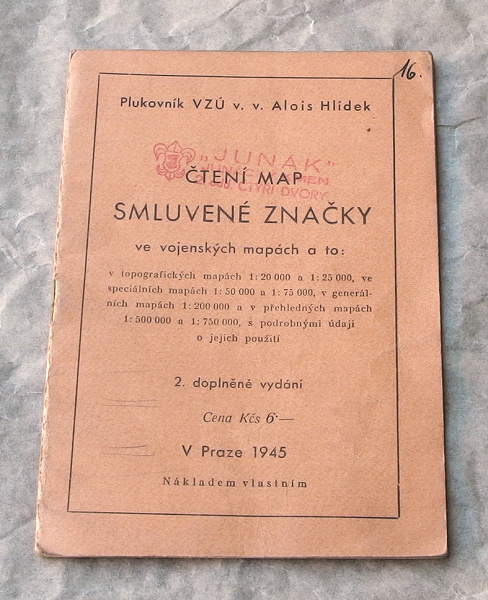 Hlidek Cteni mapsmluvene znacky ve voj.mapach 10 - knihy skauting, Junák, jachting