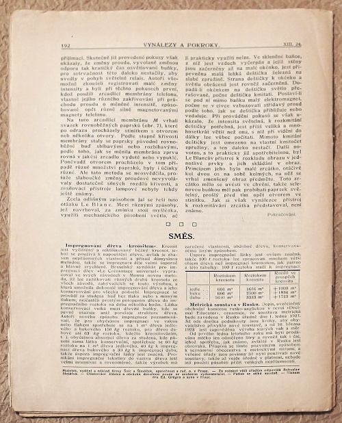 casopis vynalezy a pokroky 1923 rocnik XIII c12a - noviny, časopisy, kalendáře