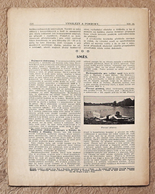 casopis vynalezy a pokroky 1923 rocnik XIII c20a - noviny, časopisy, kalendáře