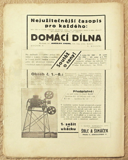 casopis vynalezy a pokroky 1924 rocnik XIV c16a - noviny, časopisy, kalendáře