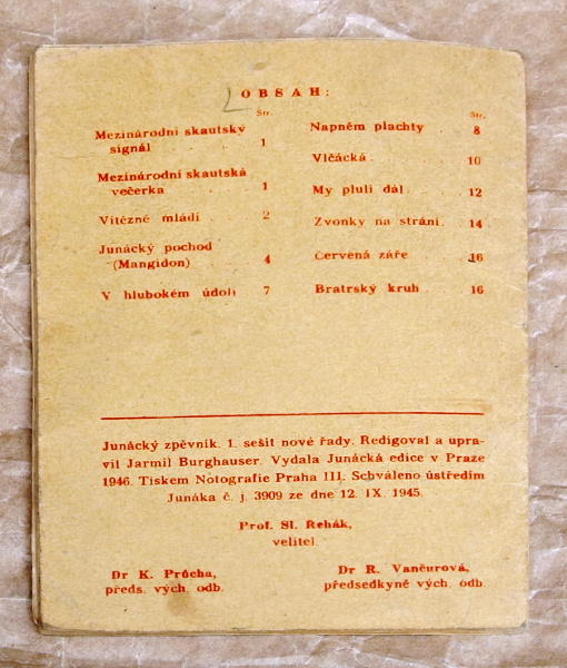 junacky zpevnik 1946 e - knihy skauting, Junák, jachting