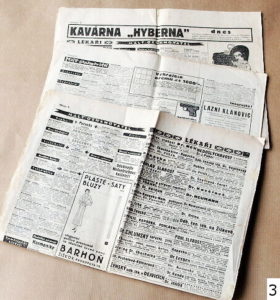 listy ze starych novin 3a - noviny, časopisy, kalendáře