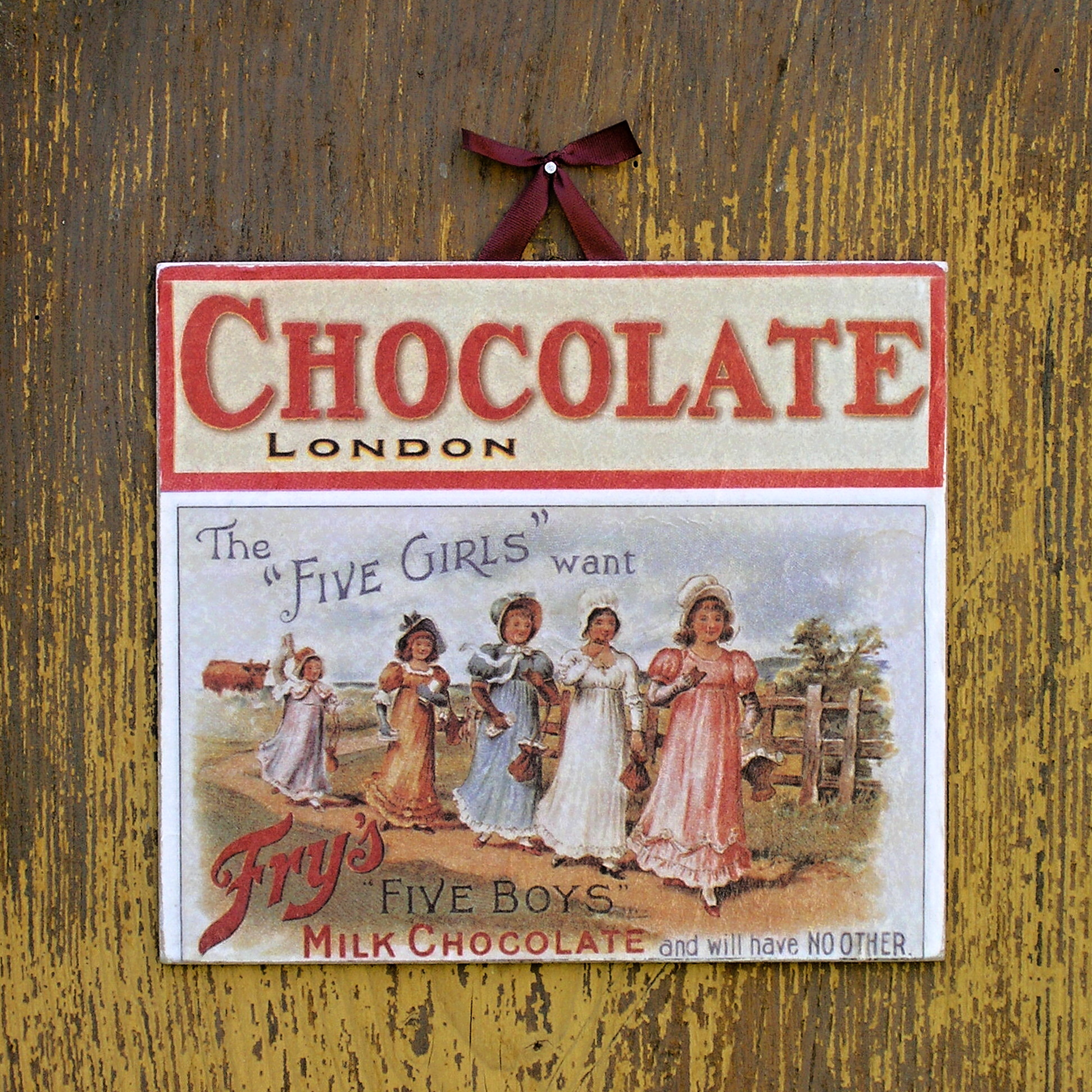 obrazek vintage reklama chocolate dekorace