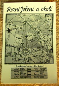 pohled Horni Jeleni mapa 1280 - pohlednice, známky, celistvosti