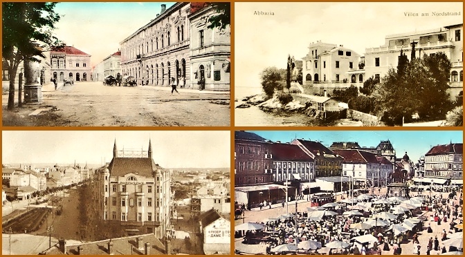 pohlednice Bled Beograd Zagreb Fiume Rieka Abbazia Opatija - staré telefony a náhradní díly