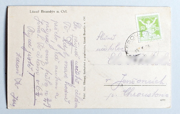 pohlednice Brandys 219a - pohlednice, známky, celistvosti