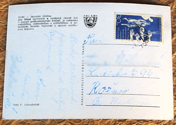 pohlednice Dubi lecebna 1155a - pohlednice, známky, celistvosti