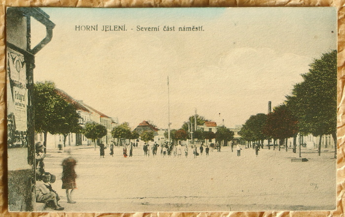 pohlednice Horni Jeleni namesti 1105 - pohlednice, známky, celistvosti