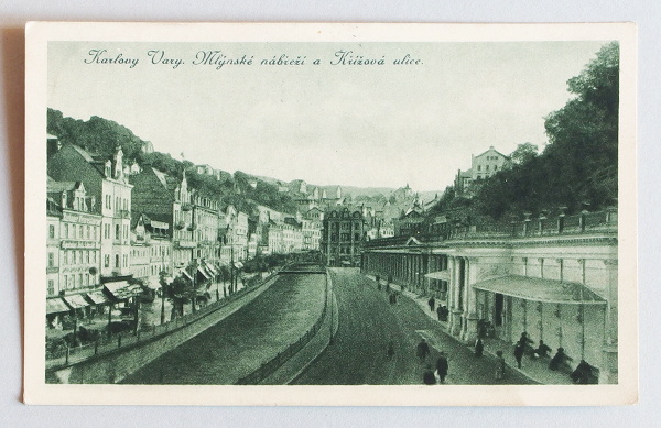 pohlednice Karlovy Vary nabrezi 595 - pohlednice, známky, celistvosti