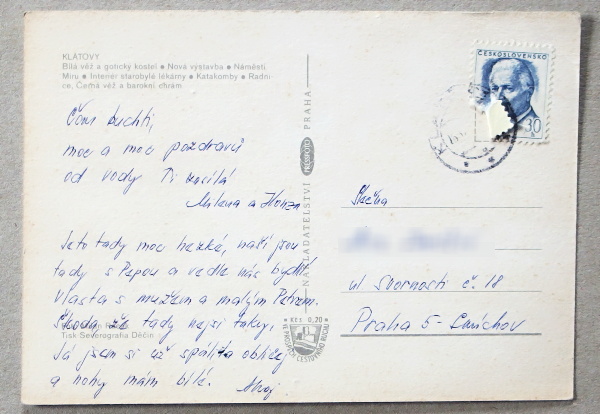 pohlednice Klatovy 1943a - pohlednice, známky, celistvosti