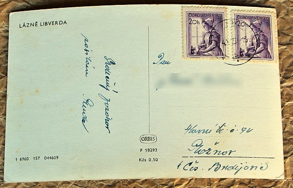 pohlednice Libverda 1190a - pohlednice, známky, celistvosti