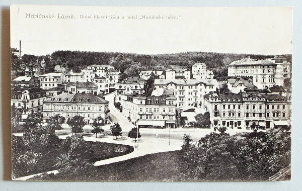pohlednice Marianske Lazne hotel mlyn 337 - pohlednice, známky, celistvosti