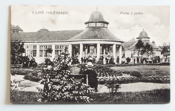 pohlednice Podebrady park 430 - pohlednice, známky, celistvosti