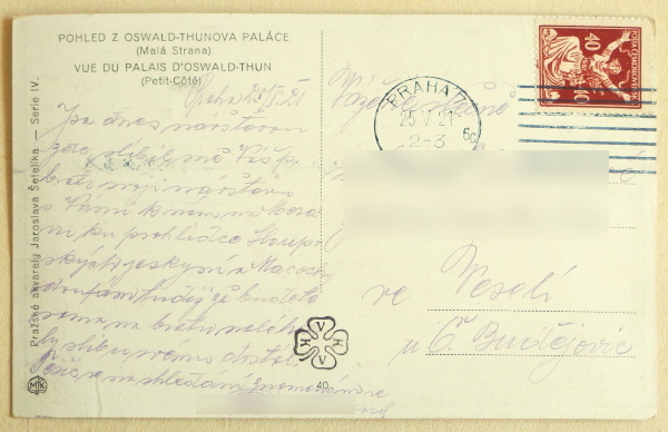 pohlednice Praha 1497a - pohlednice, známky, celistvosti