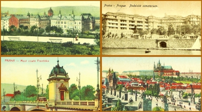 pohlednice Praha most cisare Frantiska staré TELEFONY - sbírka