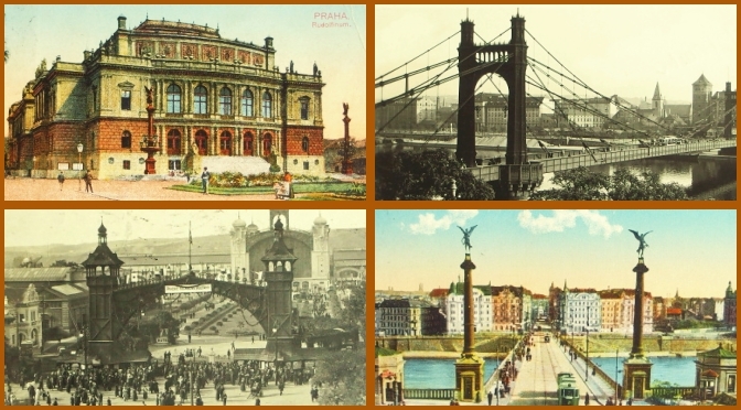 pohlednice Praha most veletrh rudolfinum Vintage předměty na prodej