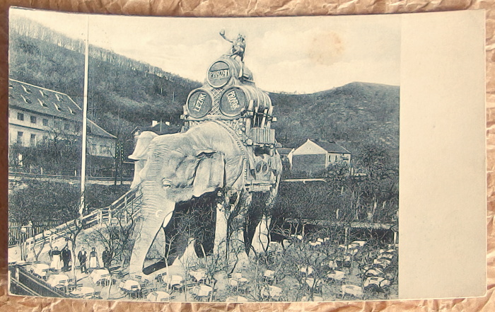 pohlednice Sedlec slon restaurace 955 - pohlednice, známky, celistvosti