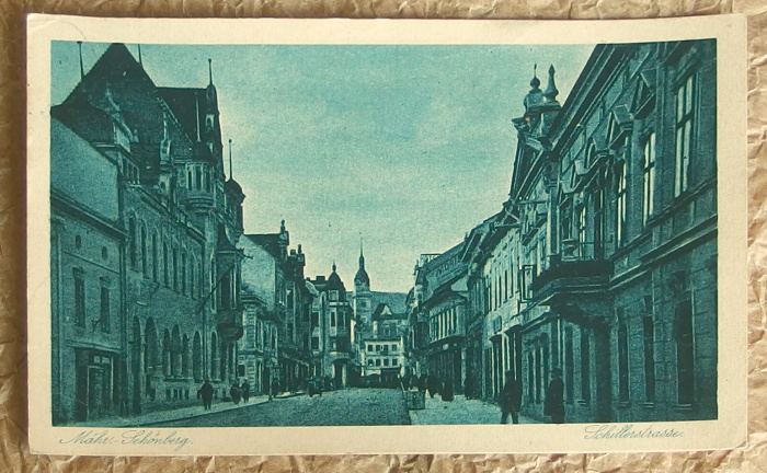 pohlednice Sumperk Schillerstrasse 985 - pohlednice, známky, celistvosti