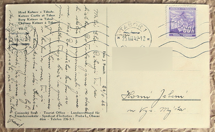 pohlednice Tabor hrad Kotnov 885a - pohlednice, známky, celistvosti
