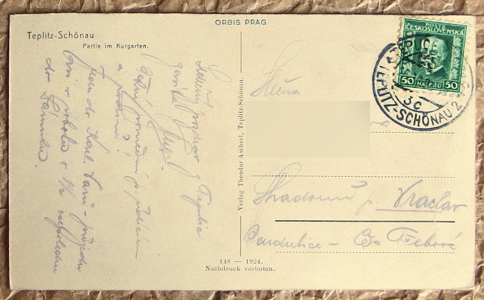 pohlednice Teplitz Schonau 894a - pohlednice, známky, celistvosti