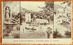 pohlednice Vraclav lazne kostel 1036 - pohlednice, známky, celistvosti