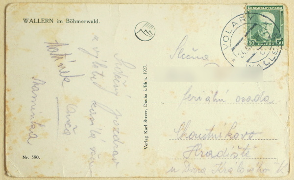 pohlednice Wallern 1472a - pohlednice, známky, celistvosti