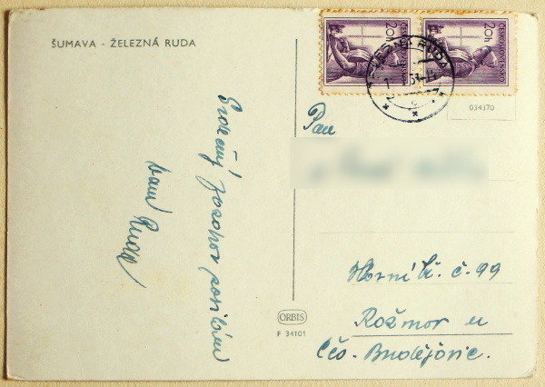pohlednice Zelezna Ruda 1430a - pohlednice, známky, celistvosti