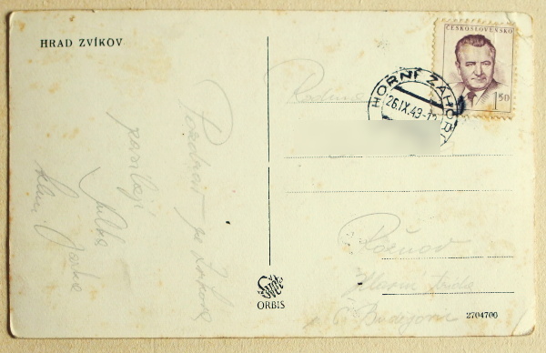 pohlednice Zvikov 1434a - pohlednice, známky, celistvosti