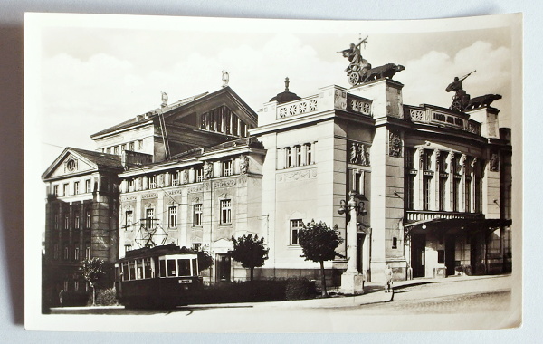 stara pohlednice Jablonec divadlo 372 - pohlednice, známky, celistvosti