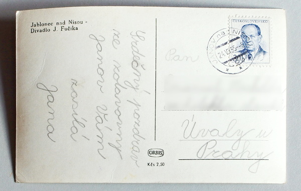 stara pohlednice Jablonec divadlo 372a - pohlednice, známky, celistvosti