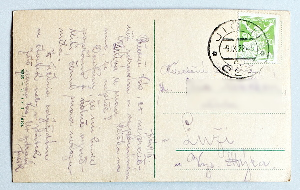 stara pohlednice Jicin 379a - pohlednice, známky, celistvosti