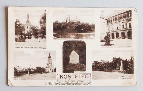 stara pohlednice Kostelec nad Cernymi 516 - pohlednice, známky, celistvosti