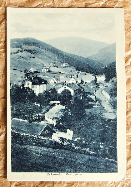 stara pohlednice Krkonose Pec 661 - pohlednice, známky, celistvosti