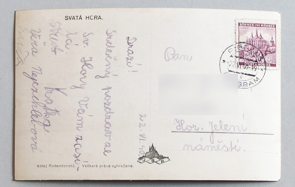 stara pohlednice Svata Hora 440a - pohlednice, známky, celistvosti